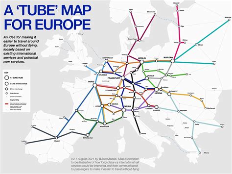 Map of Train in Europe